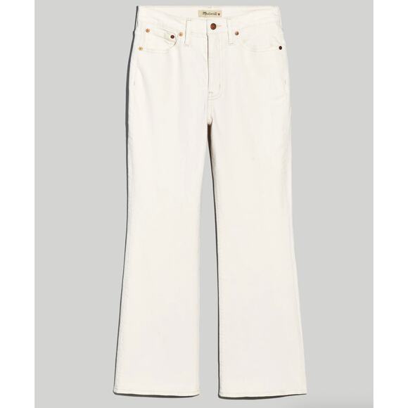 EUC Madewell The Perfect Vintage Flare Crop Sz 26 in Vintage Canvas (off-white) - Picture 2 of 6